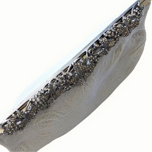 Vintage 50s Walborg Microbeaded Rhinestones Clutch France - Picture 10 of 14